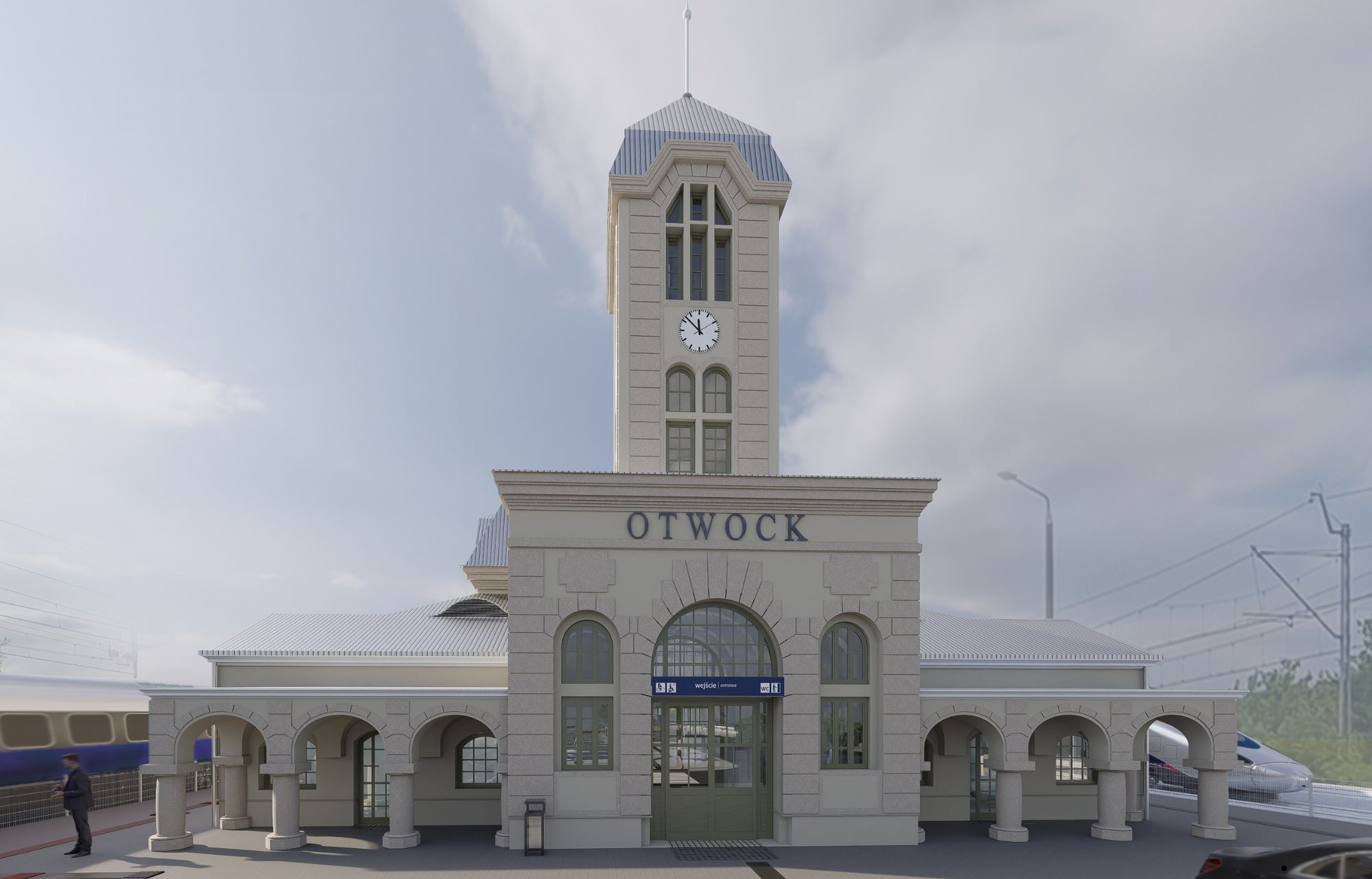 Wizualizacja dworca w Otwocku